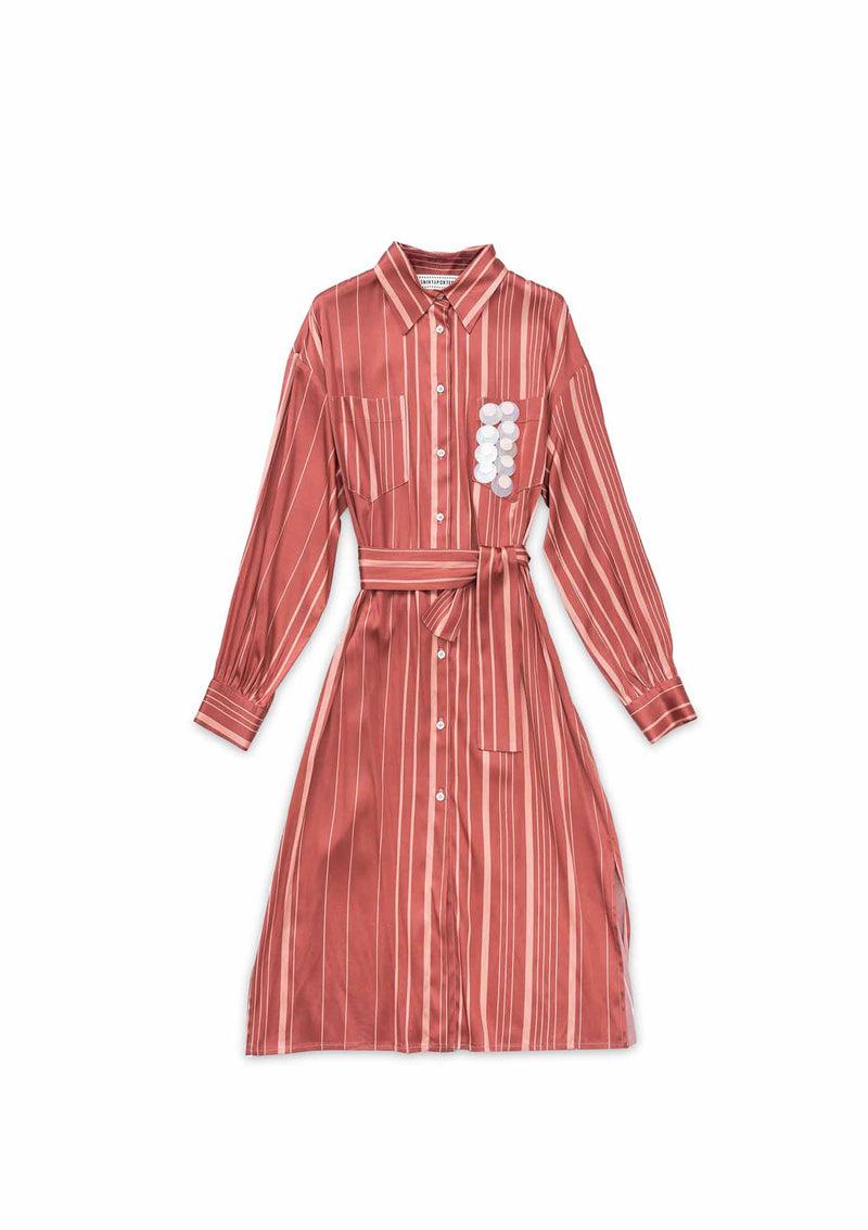 Shirtaporter CHEMISIER MIDI STAMPATO CON TASCA GIOIELLO Outlet