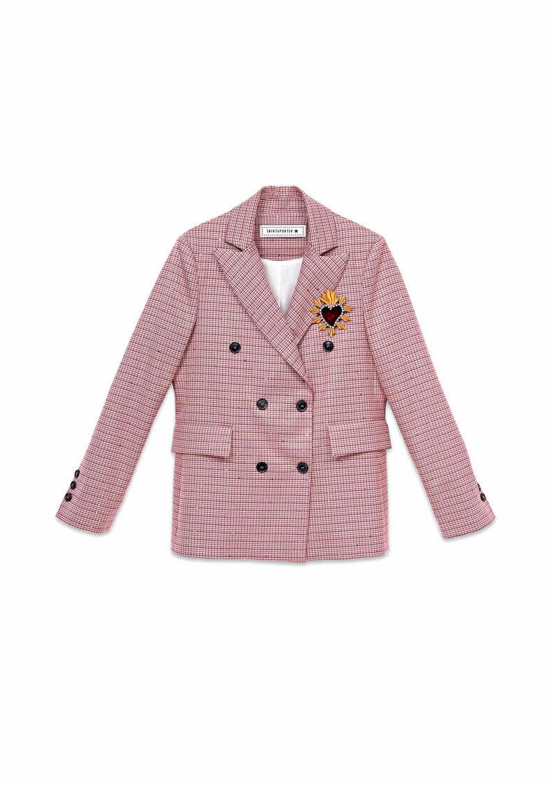 Shirtaporter Blazer Doppiopetto in Pied-de-Poule In Vendita