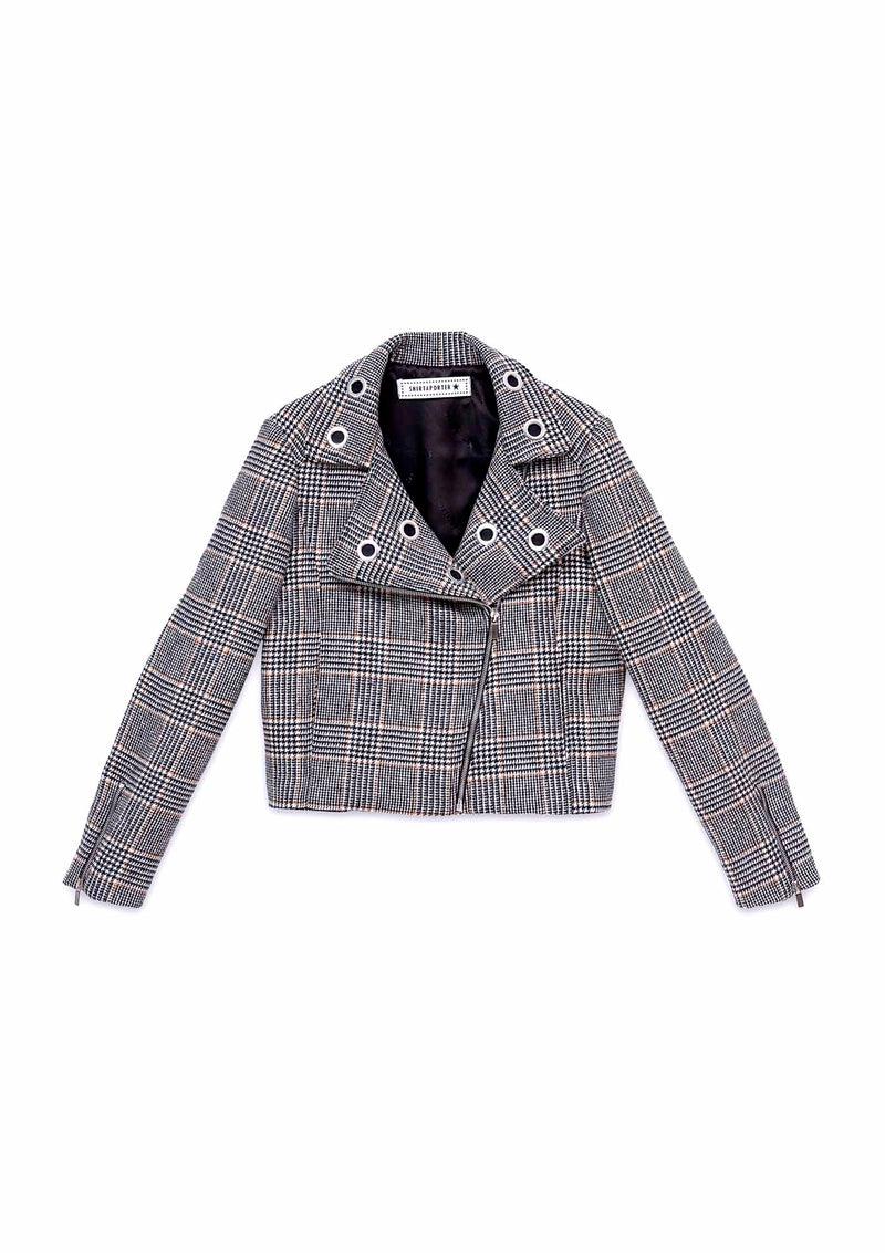 Shirtaporter Biker Jacket in Principe di Galles I Più Venduti