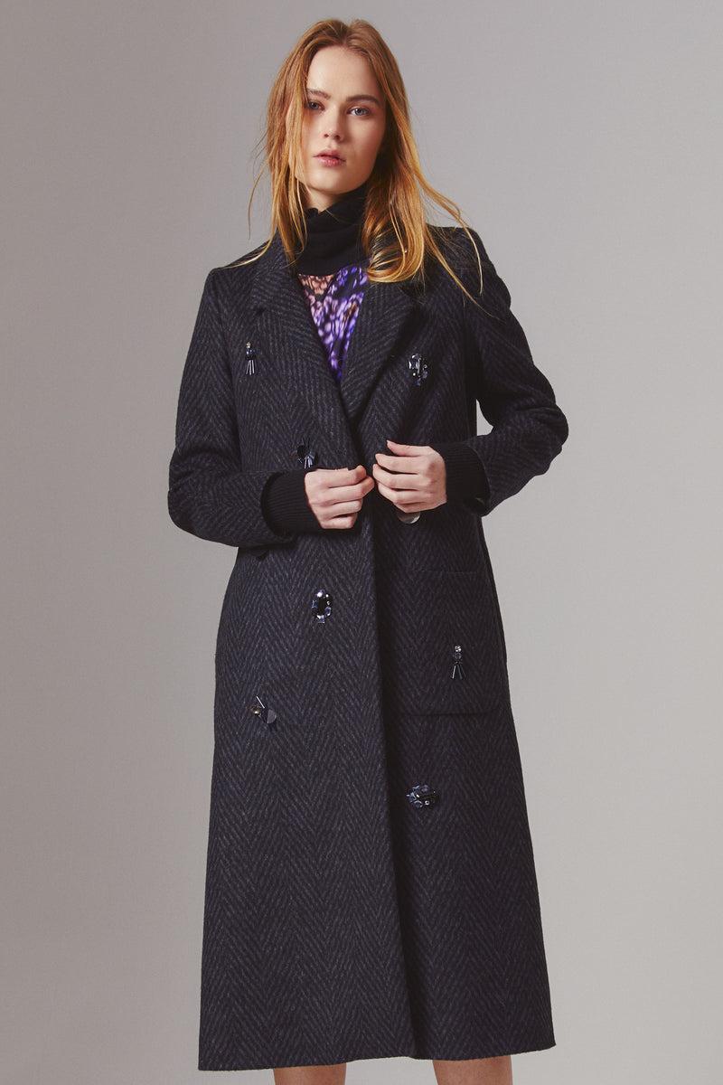 Shirtaporter CAPPOTTO MONOPT CON RICAMI Promozione