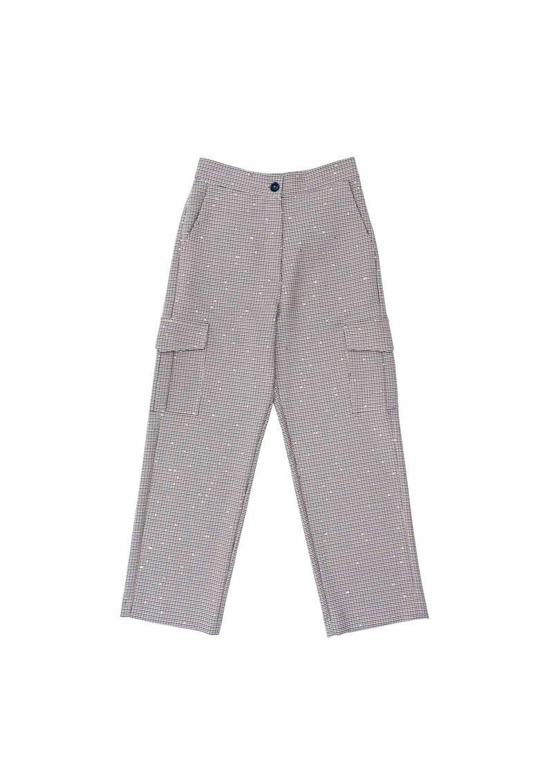 Shirtaporter Pant Cargo in Pied-de-Poule Promozione Limitata
