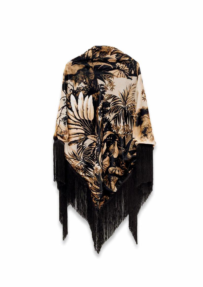 Shirtaporter SCIALLE IN VELLUTO CON FRANGE Duty-free