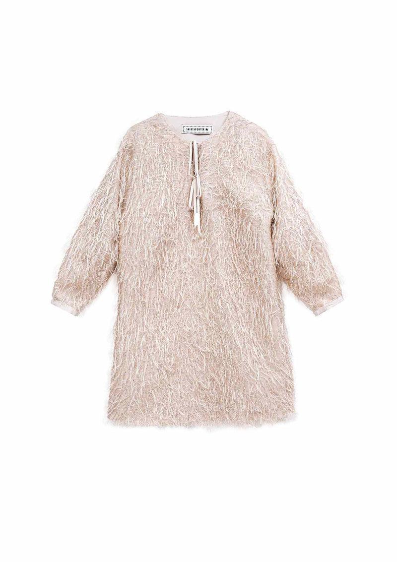 Shirtaporter ABITO CORTO PIUME LUREX Saldi Di Fabbrica