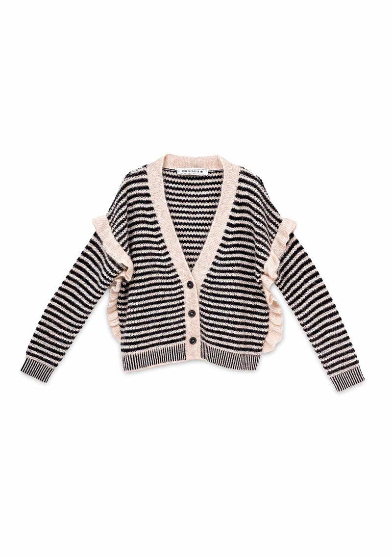 Shirtaporter CARDIGAN A RIGHE CON RUCHES Negozio