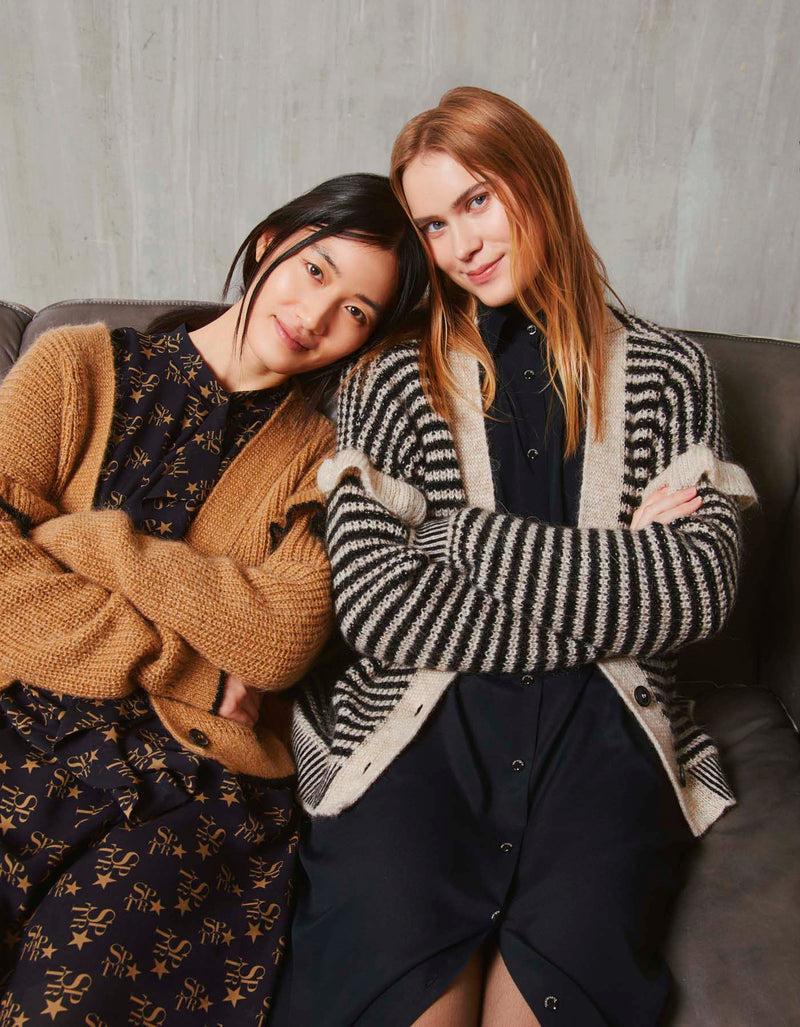 Shirtaporter CARDIGAN A RIGHE CON RUCHES Negozio