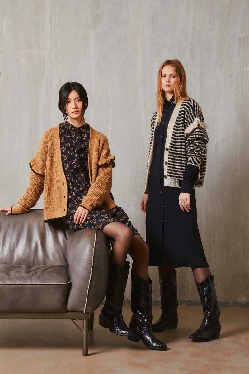 Shirtaporter CARDIGAN A RIGHE CON RUCHES Negozio