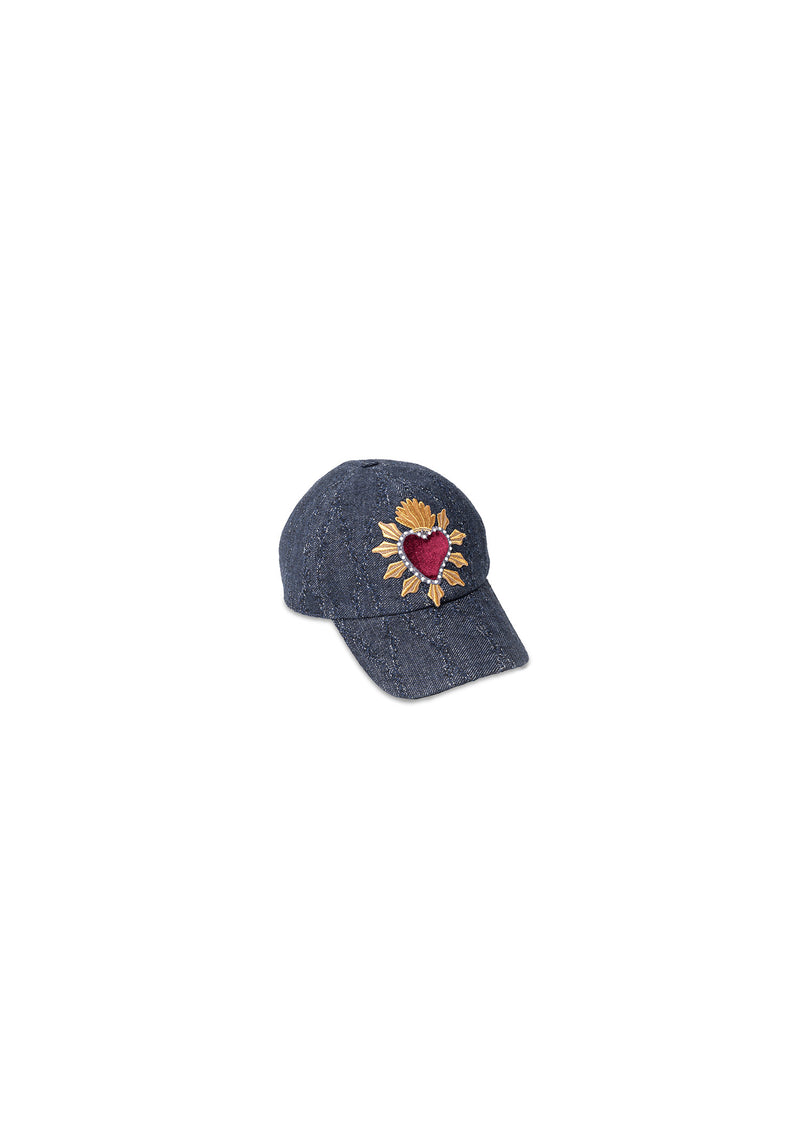Shirtaporter CAP IN DENIM CON PATCH Italy