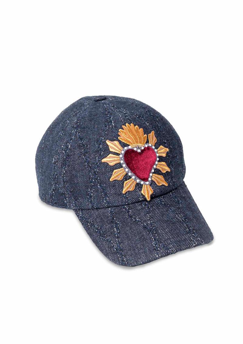 Shirtaporter CAP IN DENIM CON PATCH Italy