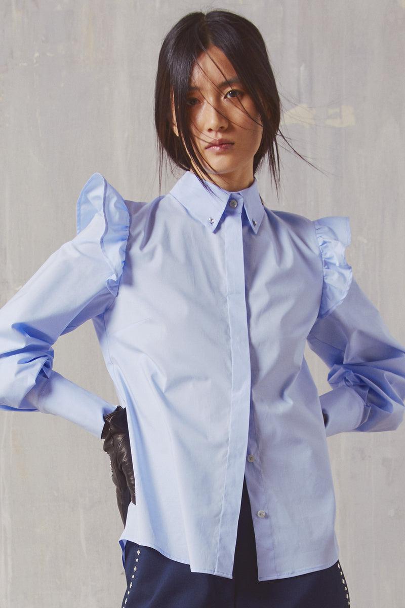 Shirtaporter CAMICIA POPELINE CON RUCHES In Linea