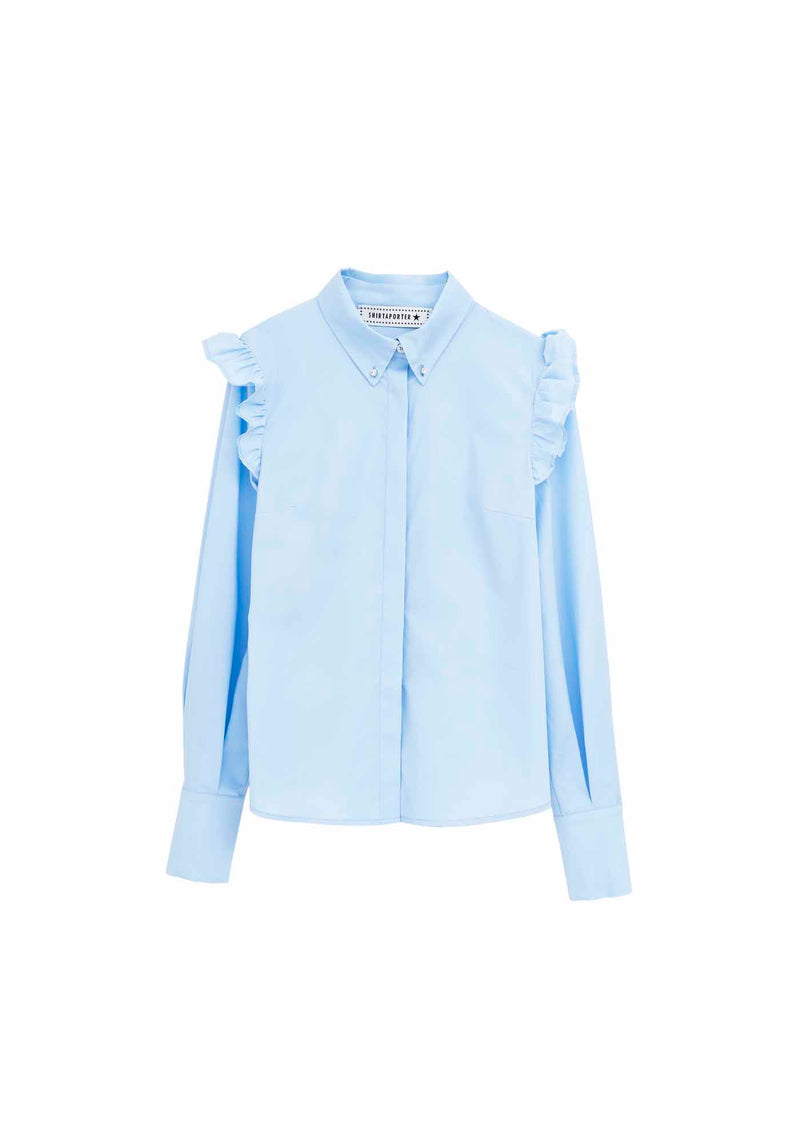 Shirtaporter CAMICIA POPELINE CON RUCHES In Linea