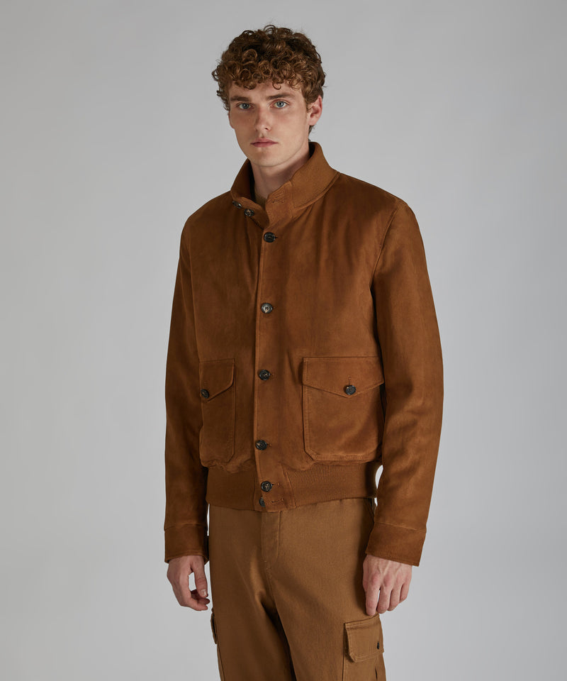 Slowear Bomber in pelle scamosciata Economico