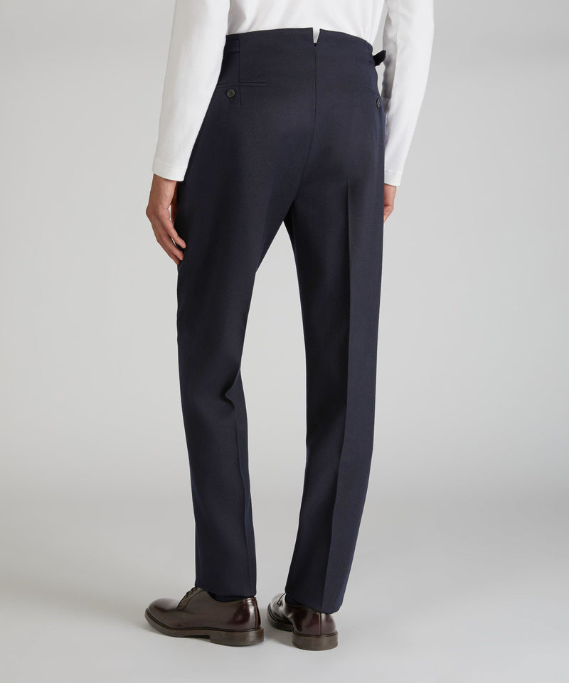 Slowear Pantalone straight fit in lana mélange Saldi
