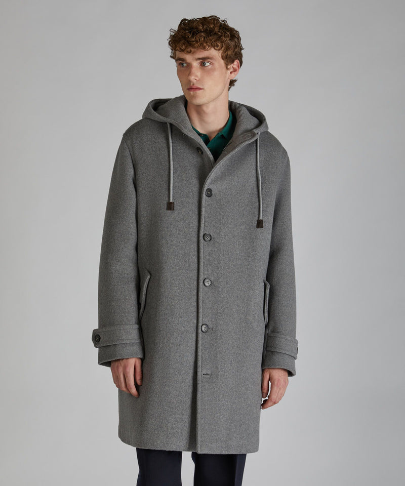 Slowear Parka in panno di lana mélange Vendita Calda