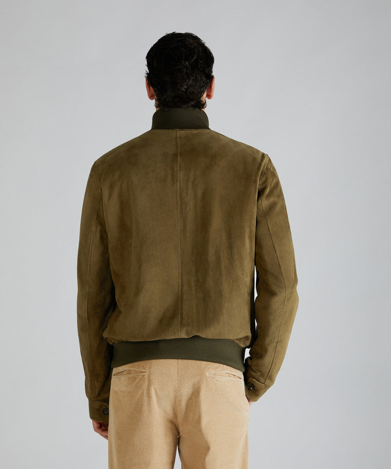 Slowear Bomber in pelle scamosciata Vendita Economica