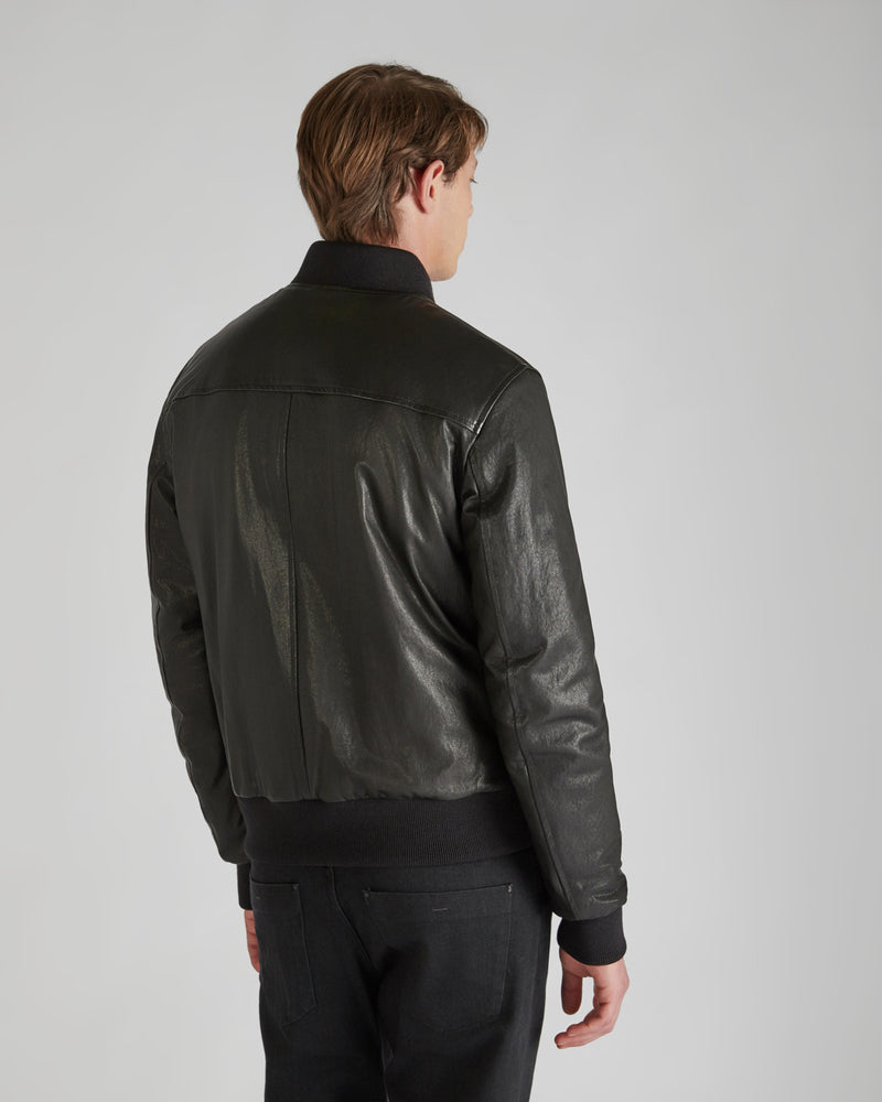 Slowear Bomber regular fit in nappa Italia