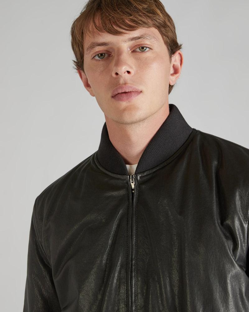 Slowear Bomber regular fit in nappa Italia