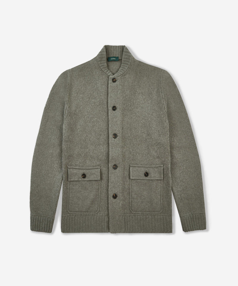 Slowear Bomber slim fit in lana e cashmere