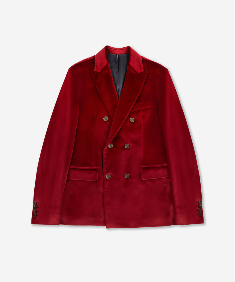 Slowear Giacca doppiopetto slim fit in velluto