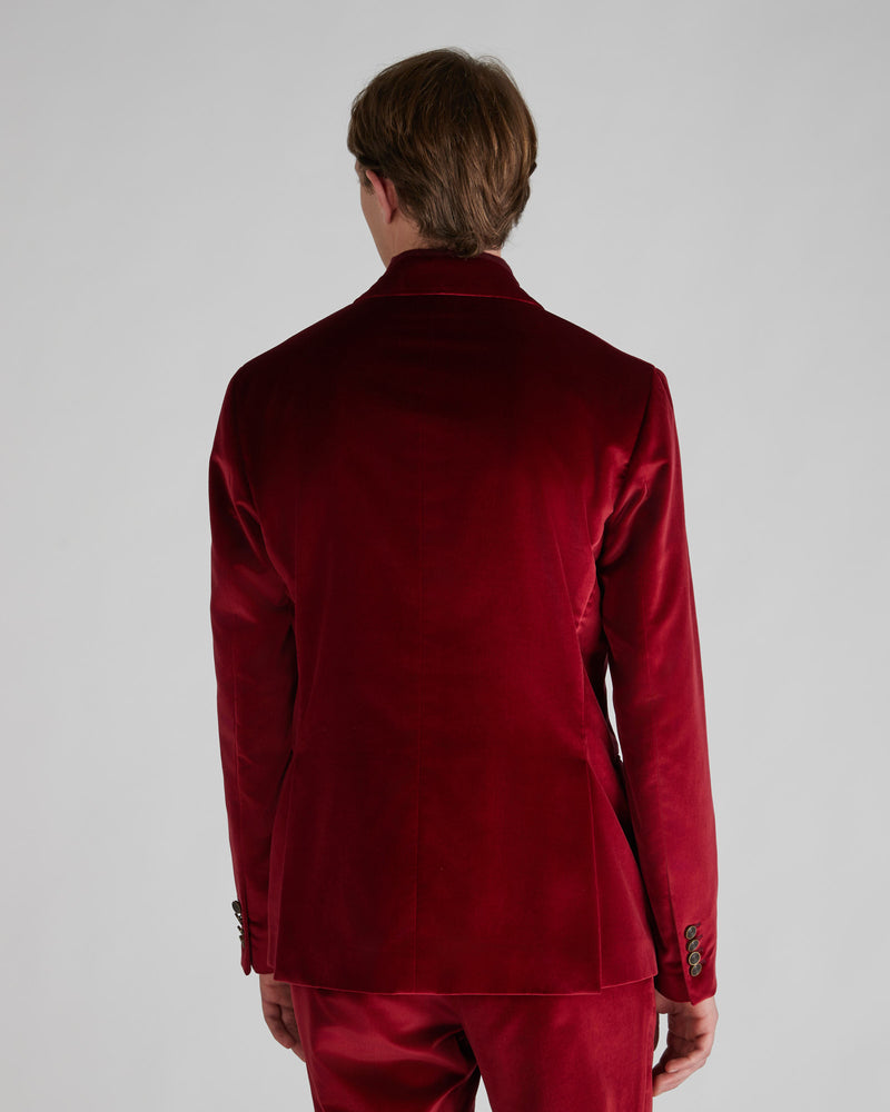 Slowear Giacca doppiopetto slim fit in velluto In Linea