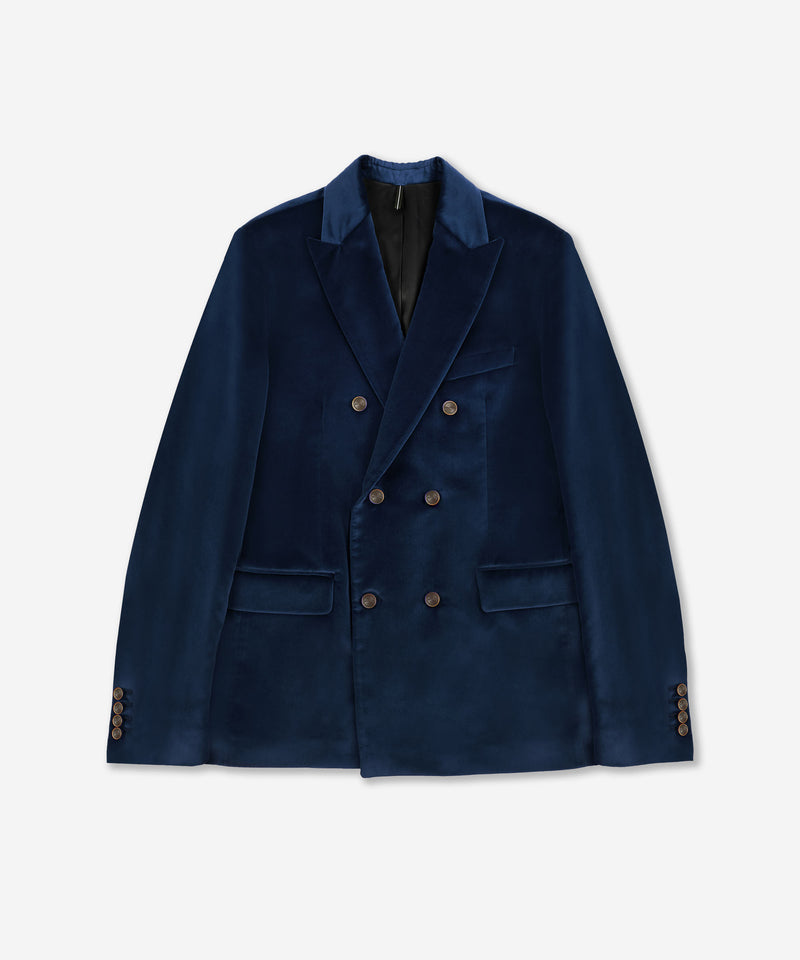 Slowear Giacca doppiopetto slim fit in velluto