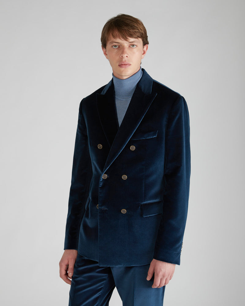 Slowear Giacca doppiopetto slim fit in velluto Qualità