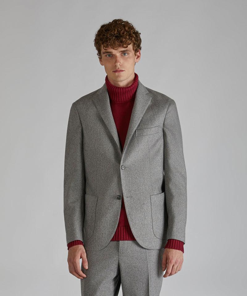 Slowear Giacca slim fit in flanella di lana e cashmere Spedizione Gratuita