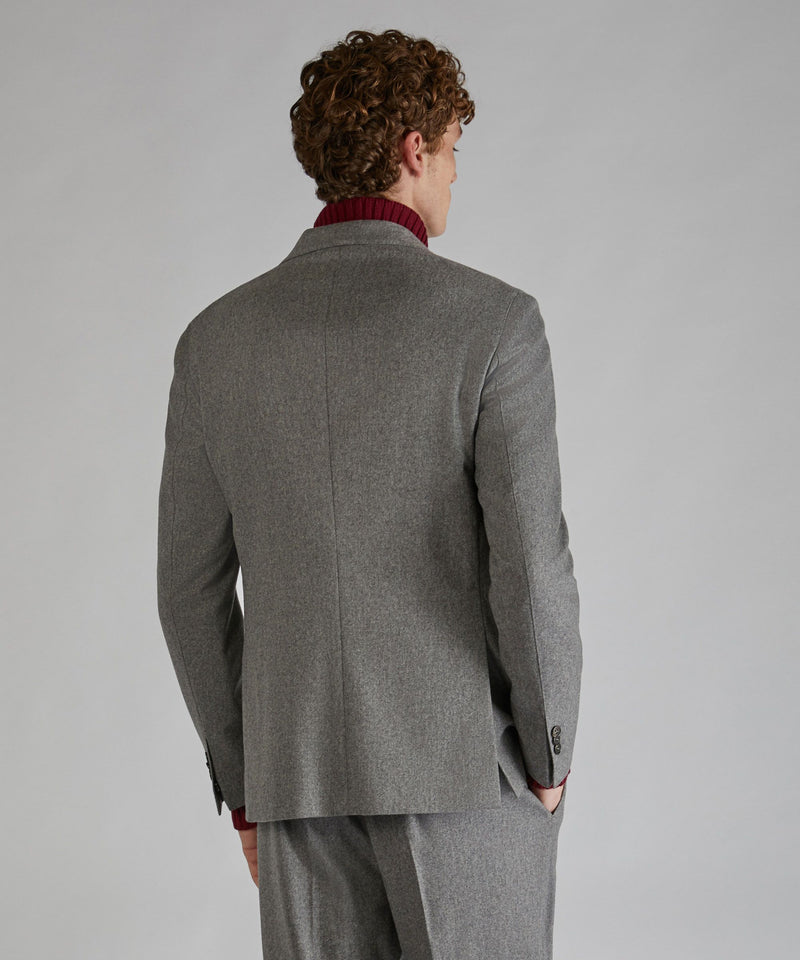 Slowear Giacca slim fit in flanella di lana e cashmere Spedizione Gratuita