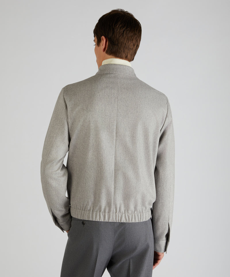 Slowear Giubbino regular fit in flanella di lana e cashmere Presa