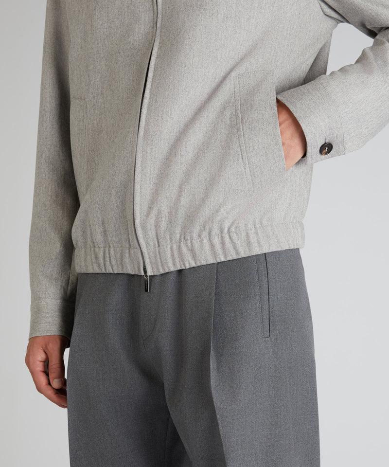 Slowear Giubbino regular fit in flanella di lana e cashmere Presa