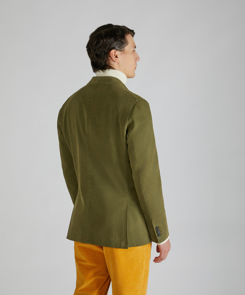Slowear Giacca slim fit in drill di cotone e cashmere Saldi