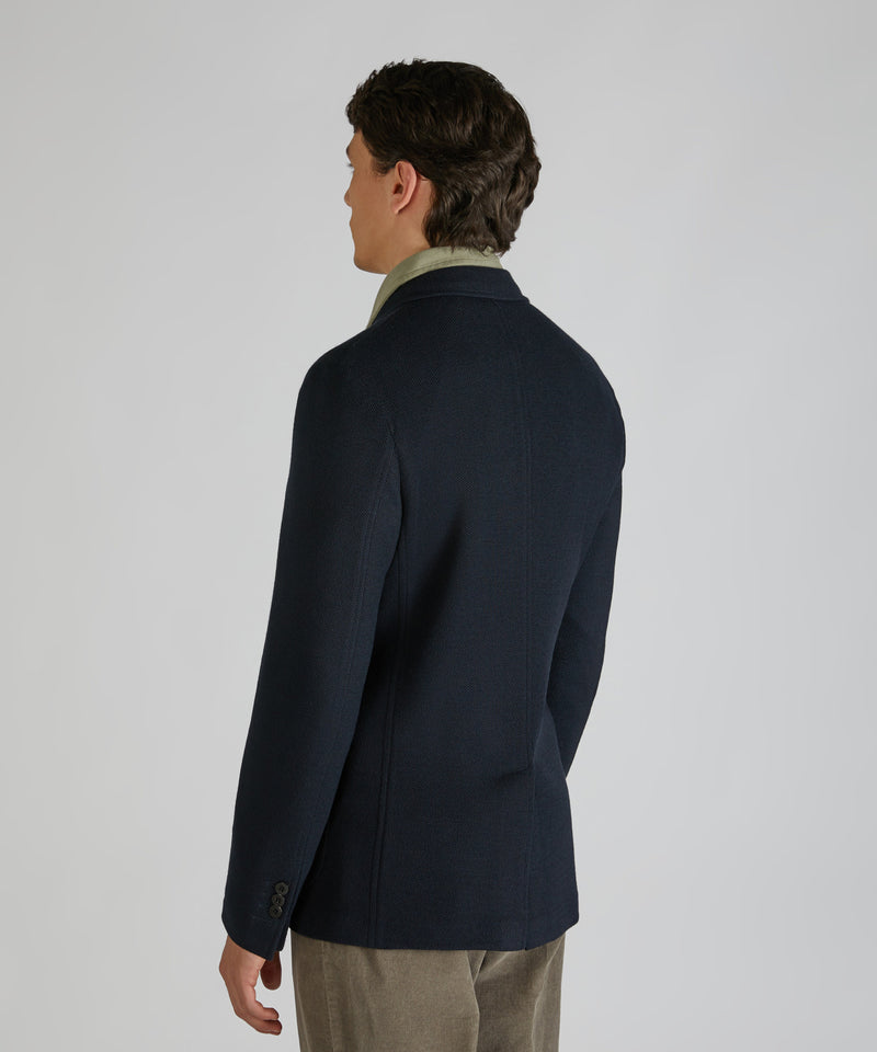 Slowear Giacca slim fit in jersey hopsack Vendita Calda