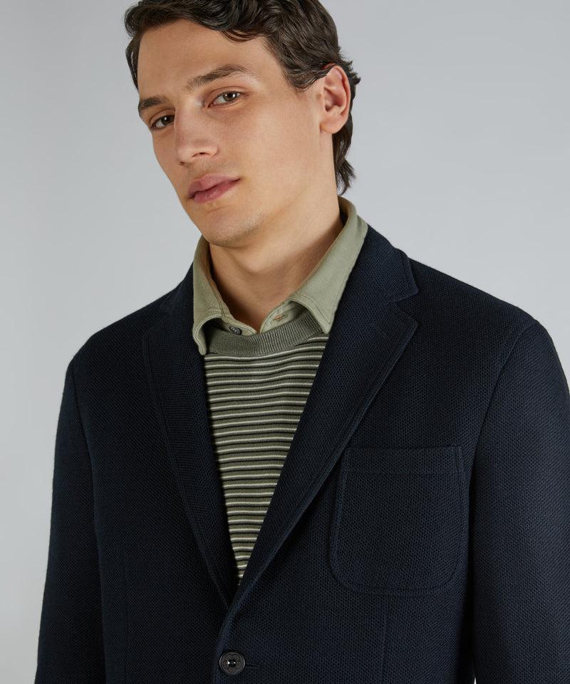 Slowear Giacca slim fit in jersey hopsack Vendita Calda