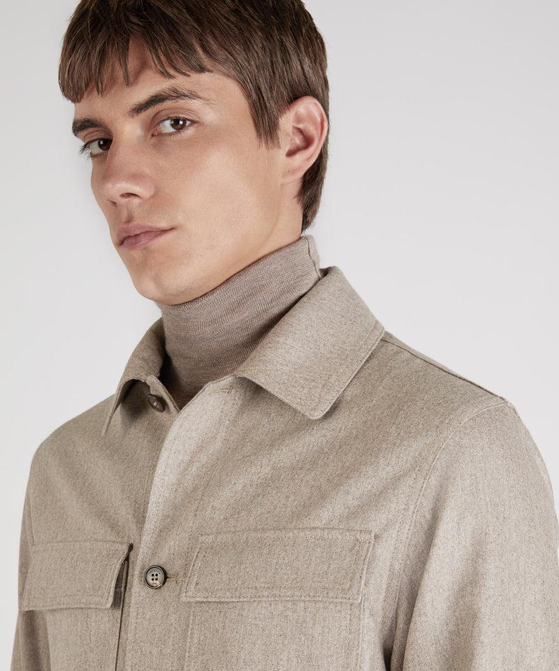 Slowear Overshirt in flanella di lana e cashmere Negozio