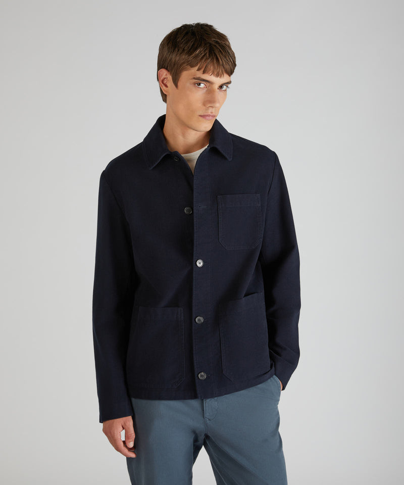Slowear Blusa regular fit in Moleskin Italy