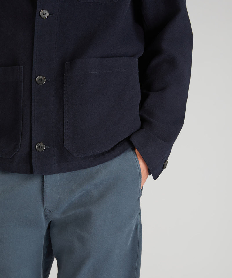 Slowear Blusa regular fit in Moleskin Italy
