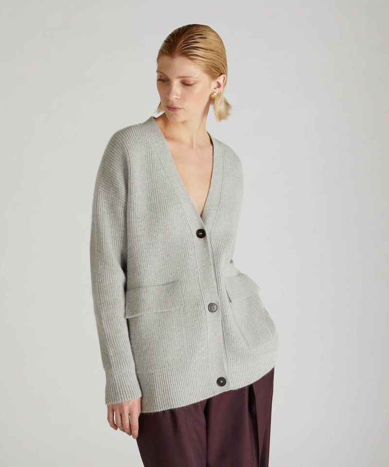 Slowear Cardigan over in lana e Angora Prezzo Ridotto