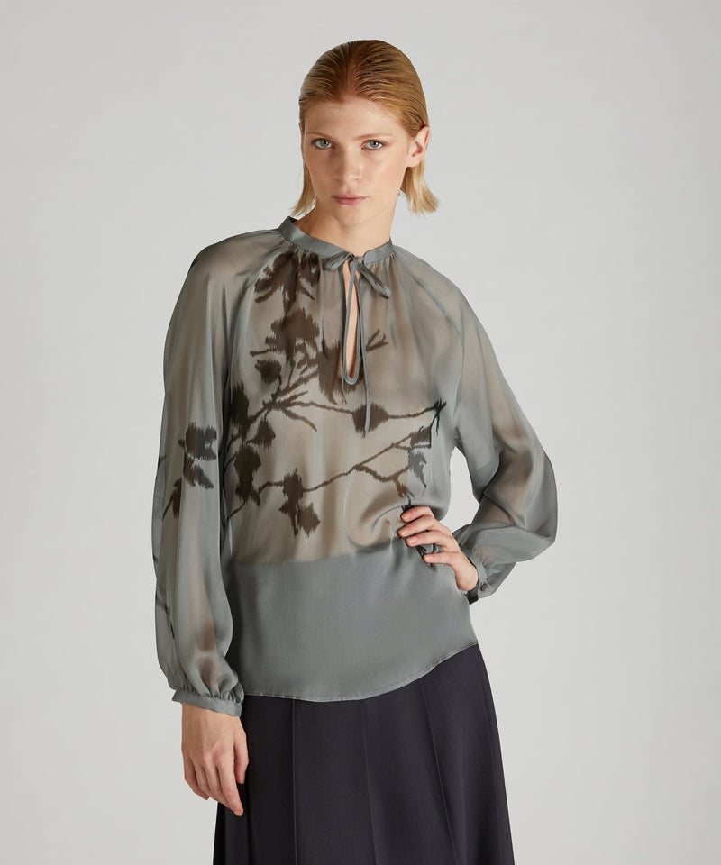 Slowear Camicia wide fit in chiffon di seta Convenienza
