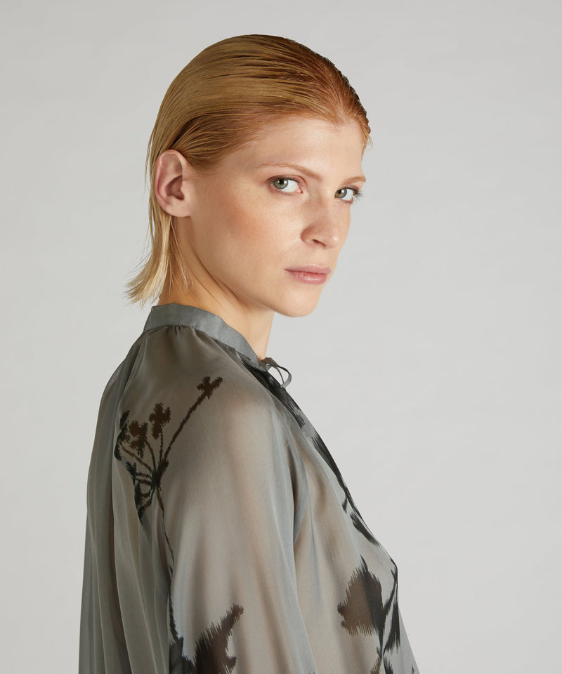 Slowear Camicia wide fit in chiffon di seta Convenienza