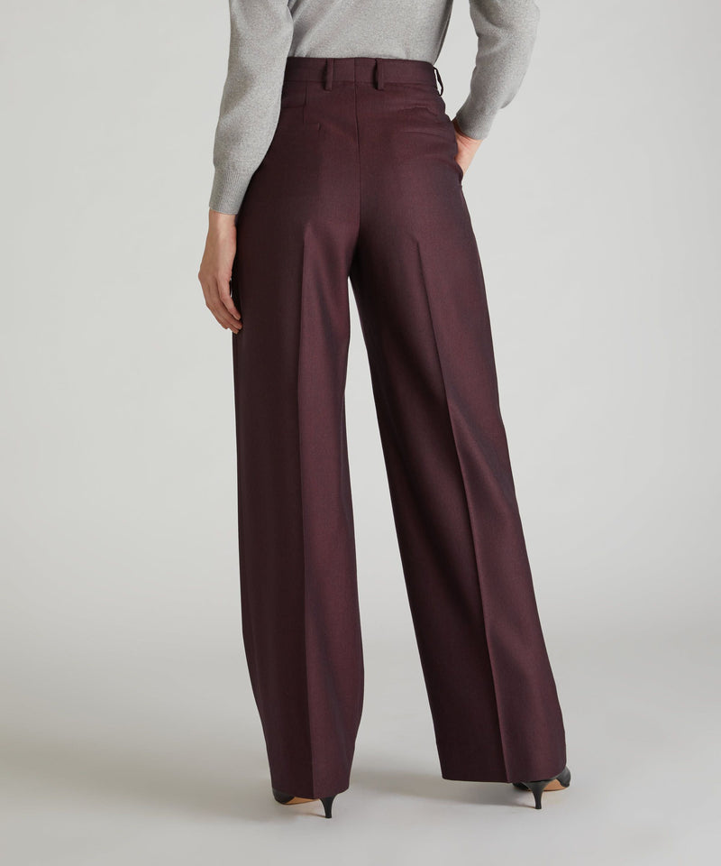Slowear Pantalone wide fit in flanella Vendita Calda