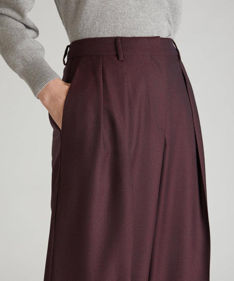Slowear Pantalone wide fit in flanella Vendita Calda