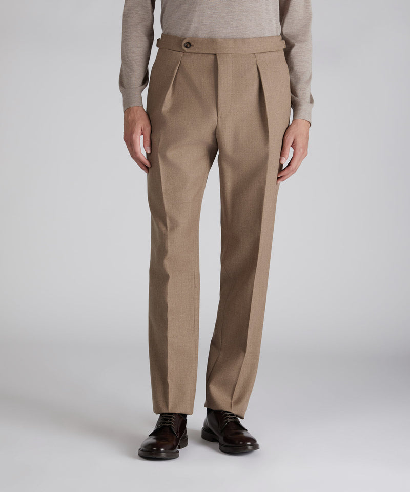 Slowear Pantalone straight fit in lana mélange Qualità
