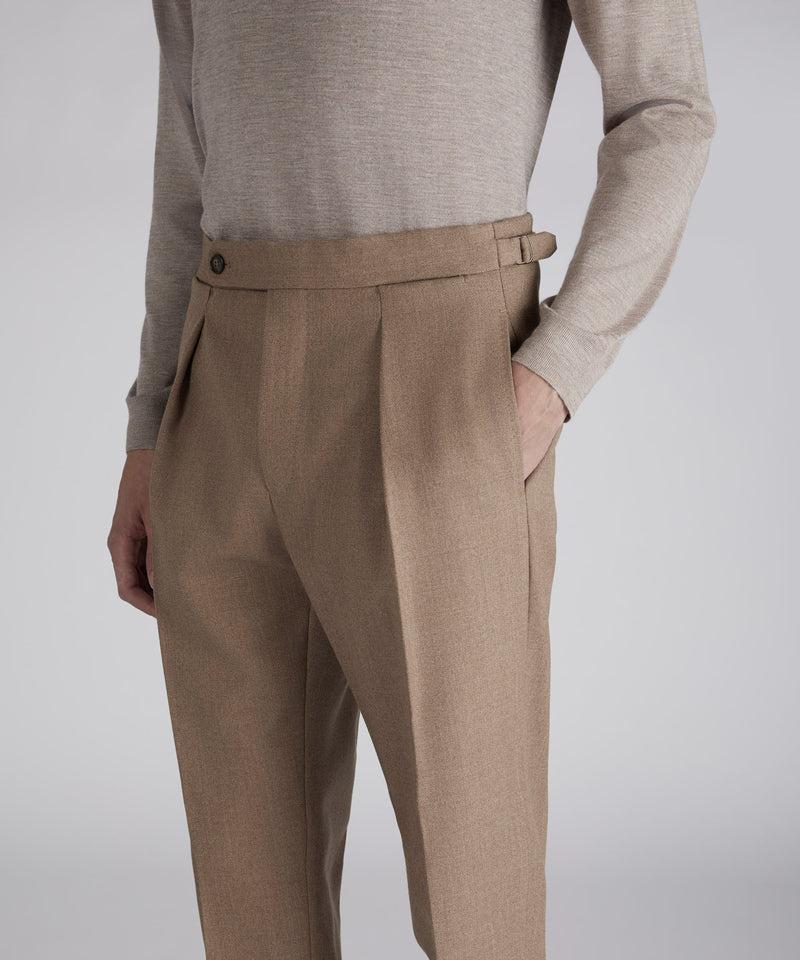 Slowear Pantalone straight fit in lana mélange Qualità