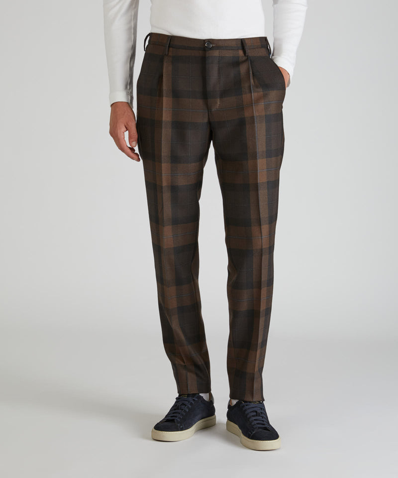 Slowear Pantalone tapered fit in lana Pezzi Unici