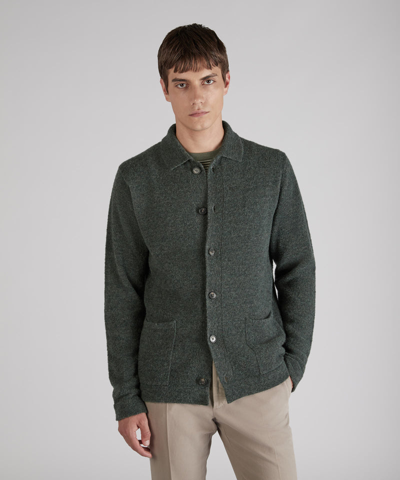 Slowear Overshirt in bouclé di lana e lana Geelong Promozione Limitata