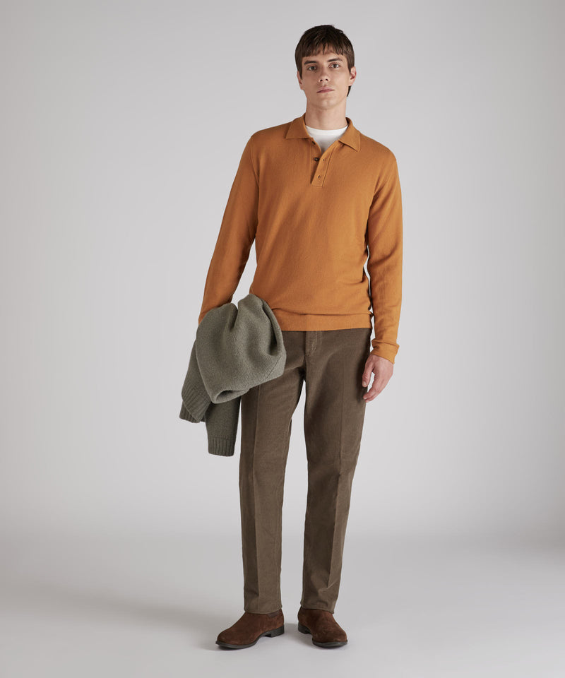 Slowear Polo slim fit in lana e cashmere Sottocosto