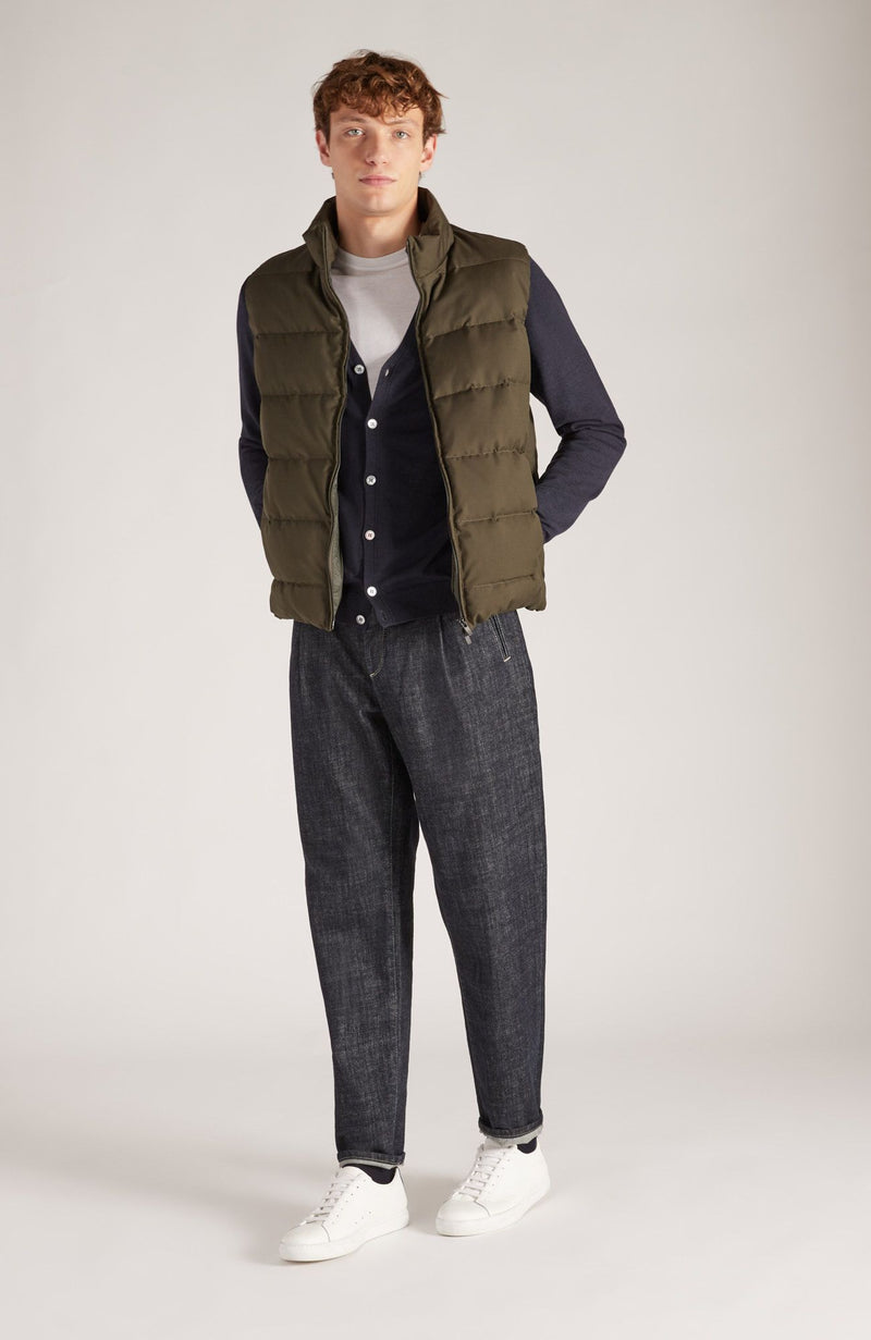 Slowear Cardigan slim fit in Flexwool certificato Online