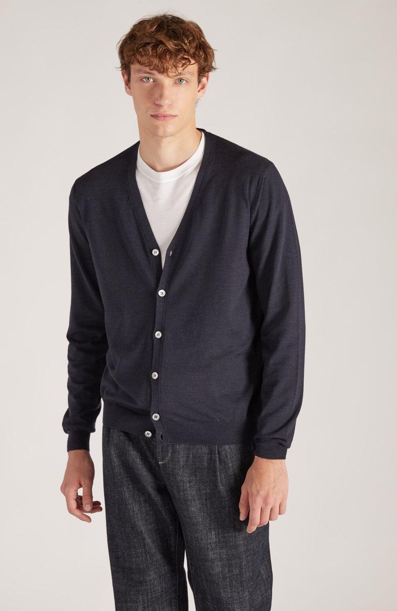 Slowear Cardigan slim fit in Flexwool certificato Online
