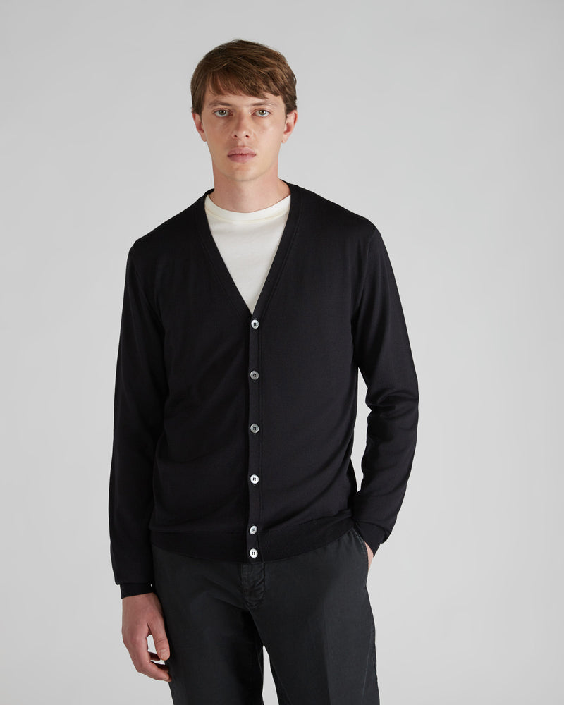 Slowear Cardigan slim fit in Flexwool certificato Outlet