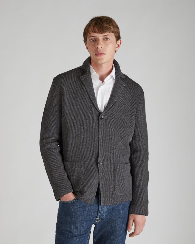 Slowear Giacca slim fit in lana merinos certificata a costa In Vendita