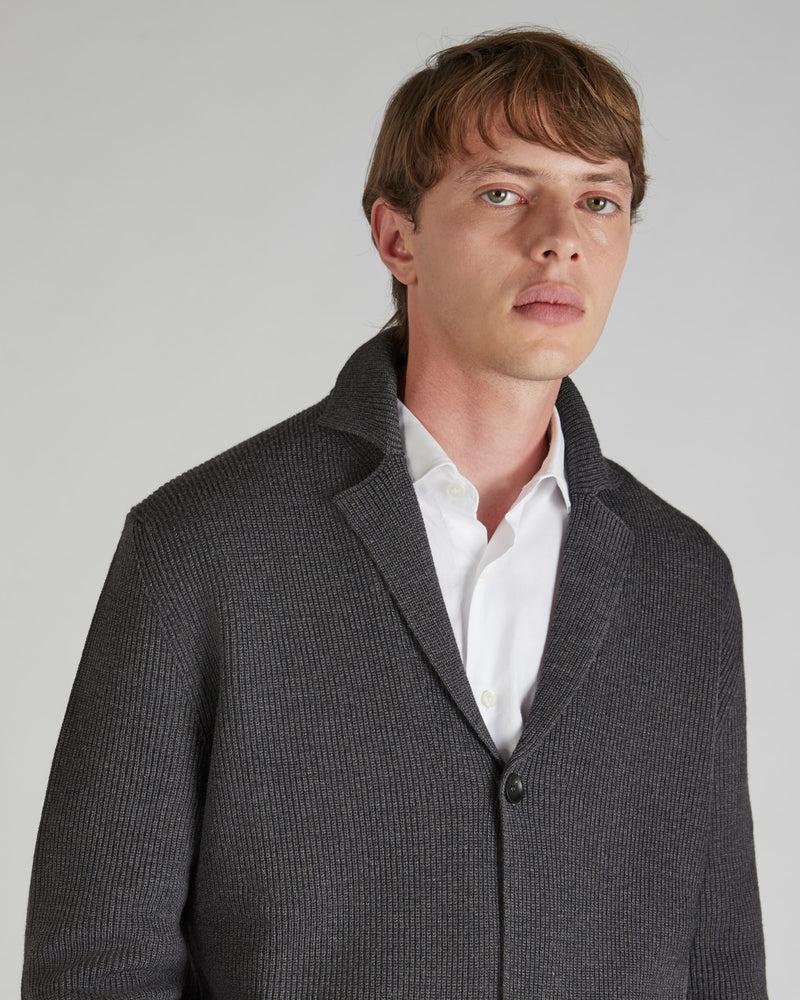 Slowear Giacca slim fit in lana merinos certificata a costa In Vendita